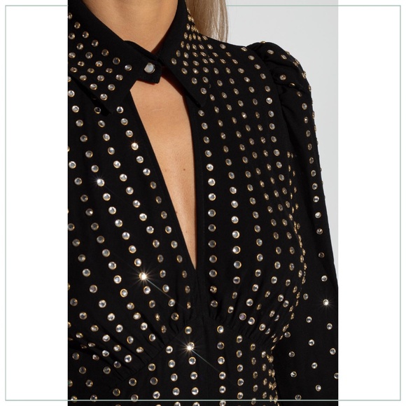 $3900 New Temperley London Crystal-Studded Dallas Runway Dress - Picture 6 of 16